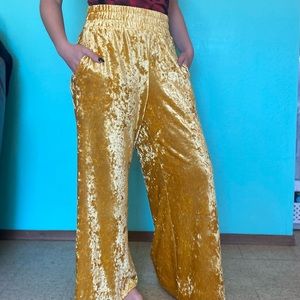 A New Day Gold Velvet Wide Leg Pants